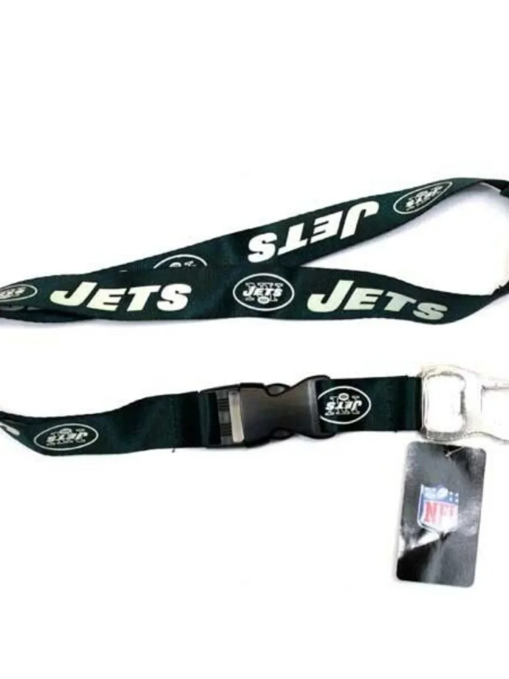 New York Jets Lanyard Team Color Bottle Opener Keychain NFL Official Merch